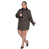 Conjunto Blazer E Shorts Saia Plus Size 1 Geração GG Ao G3 Conjunto Blazer E Shorts Saia Plus Size 1 Geração GG Ao G3