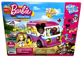 Conjunto Blocos De Montar Veículo Trailer De Aventuras Da Boneca Barbie Com Acessórios - 123 Peças - Mega Bloks - Mattel Brinquedos