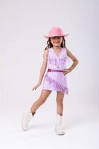 Conjunto Blogueirinha Boiadeira Maraisa Jeans Lilás Conjunto Blogueirinha Boiadeira Maraisa Jeans Lilás