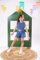 Conjunto Blogueirinha Jeans Inspiração Ana Castela-Boiadeira Conjunto Blogueirinha Jeans Inspiração Ana Castela-Boiadeira