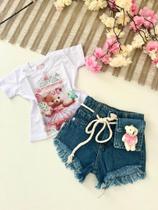 Conjunto blogueirinha menina - 3 peças Conjunto blogueirinha menina - 3 peças