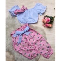 Conjunto Blogueirinha Roupa De Menina Infantil Mini Diva Modinha Blogueira Baby Infantil