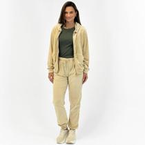 Conjunto Blue Rose Plush Blusa com Zíper e Calça Jogging Feminino