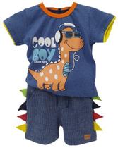 Conjunto Blusa Bermuda Luxo Bebê Menino Lessa Kids Ref 7940 Conjunto Blusa Bermuda Luxo Bebê Menino Lessa Kids Ref 7940