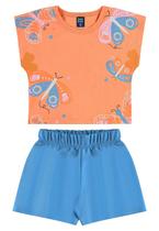 Conjunto Blusa Borboleta e Short Bee Loop