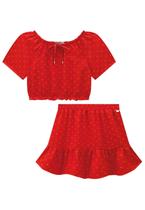 Conjunto Blusa Boxy e Saia Air Flow Kukiê Conjunto Blusa Boxy e Saia Air Flow Kukiê