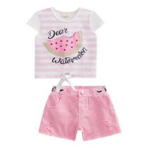 Conjunto Blusa Boxy e Short em Sarja Rosa Conjunto Blusa Boxy e Short em Sarja Rosa