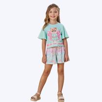 Conjunto Blusa Boxy E Shorts Em Malha Fresh Infantil Menina Infanti 85155 Laranja Conjunto Blusa Boxy E Shorts Em Malha Fresh Infantil Menina Infanti 85155 Laranja