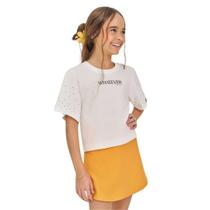 Conjunto Blusa Boxy Over Algodão e Saia em Tecido Sensoriale - Lilimoon