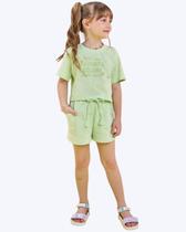 Conjunto Blusa Boxy Over em Meia Malha e Shorts em Moletom sem Pelúcia Infantil Feminino Infanti 83115 Conjunto Blusa Boxy Over em Meia Malha e Shorts em Moletom sem Pelúcia Infantil Feminino Infanti 83115