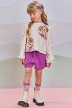 Conjunto Blusa Boxy Visco Twill c/ Shorts Rayon Infanti
