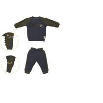 Conjunto Blusa Calça Bebê Menino Cinza Longo Luiz Fernando