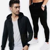 Conjunto Blusa + Calça Jaqueta Moletom Aberta Flanelada 35 Conjunto Blusa + Calça Jaqueta Moletom Aberta Flanelada 35