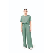 Conjunto Blusa Calça Viscose Sarjado Marialicia Ref. 183519