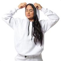 Conjunto Blusa Com Capuz e Calça Slim Moletom Canguru Flanelada Feminino Frio