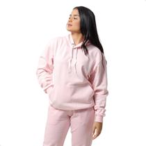 Conjunto Blusa Com Capuz e Calça Slim Moletom Canguru Flanelada Feminino Frio