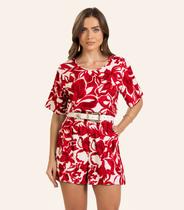 Conjunto Blusa com Shorts Feminino Endless Vermelho