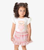 Conjunto Blusa Com Shorts Infantil Rovi Kids Rosa Conjunto Blusa Com Shorts Infantil Rovi Kids Rosa