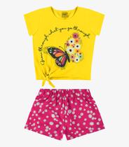 Conjunto Blusa com Shorts Rovi Kids Amarelo