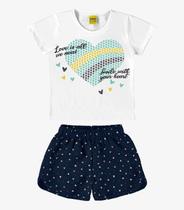 Conjunto Blusa com Shorts Rovi Kids Branco