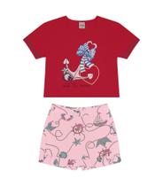 Conjunto blusa com shorts saia rovitex kids