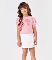 Conjunto Blusa Com Shorts Saia Sarja Trick Nick Branco