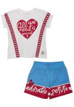 Conjunto Blusa Curto Shorts Adorable Animê