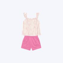 Conjunto Blusa De Alcinha Listrada E Shorts Malha Lisa Infantil Menina Brandili 26614 Natural Conjunto Blusa De Alcinha Listrada E Shorts Malha Lisa Infantil Menina Brandili 26614 Natural