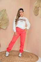 Conjunto Blusa de frio com calça de moletom feminino quentinho forrado - aed modas