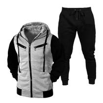 Conjunto Blusa de Frio Com Capuz e Ziper + Calça Moletom - Ramazzoni