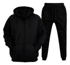 Conjunto Blusa De Frio Moletom De Zíper Casaco Com Capuz Masculino Feminino