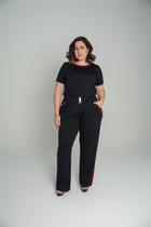 Conjunto Blusa e Calça com Cinto Forrado