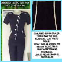 Conjunto blusa e calça elastano Conjunto blusa e calça elastano
