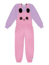 Conjunto Blusa E Jardineira Panda Lilás E Rosa Abrange Conjunto Blusa E Jardineira Panda Lilás E Rosa Abrange