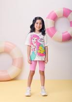Conjunto Blusa e Legging Pequena Sereia Ariel Amigo Linguado Momi