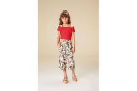 Conjunto blusa e pantacourt menina