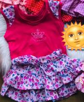 Conjunto blusa e saia babado