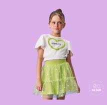 Conjunto blusa e saia catavento