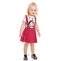 Conjunto Blusa e Saia Infantil Kiko e Kika Salmão 3