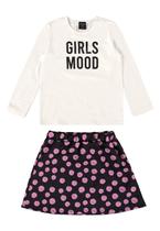 Conjunto Blusa e Saia Infantil Menina Guloseima