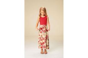 Conjunto blusa e saia longa