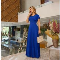 Conjunto Blusa e Saia Longa Plissada na Malha Lurex moda evangélica