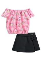 Conjunto Blusa e Saia Shorts Sorvete de Fruta - KUKIÊ