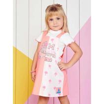 Conjunto Blusa e Salopete Infantil - Momi Laranja Neon