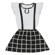 Conjunto Blusa e Salopete Xadrez - Big Bless