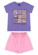 Conjunto Blusa e Short Menina Bee Loop
