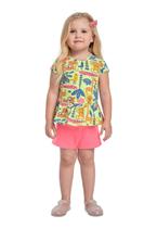 Conjunto Blusa e Short para Menina Bee Loop Conjunto Blusa e Short para Menina Bee Loop