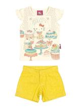 Conjunto Blusa e Shorts Candy Shop Hello Kitty