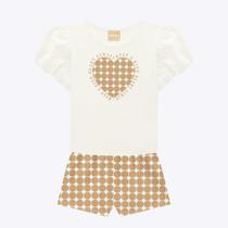 Conjunto Blusa e Shorts Infantil Feminino Milon 2000407