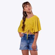 Conjunto Blusa e Shorts Jeans Infantil Menina Vigat 7847